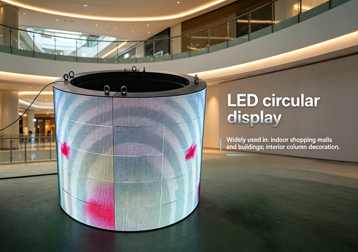 展示ホールの雰囲気を作り出す大型スクリーンをお探しですか?円形 LED ディスプレイの利点は何ですか?